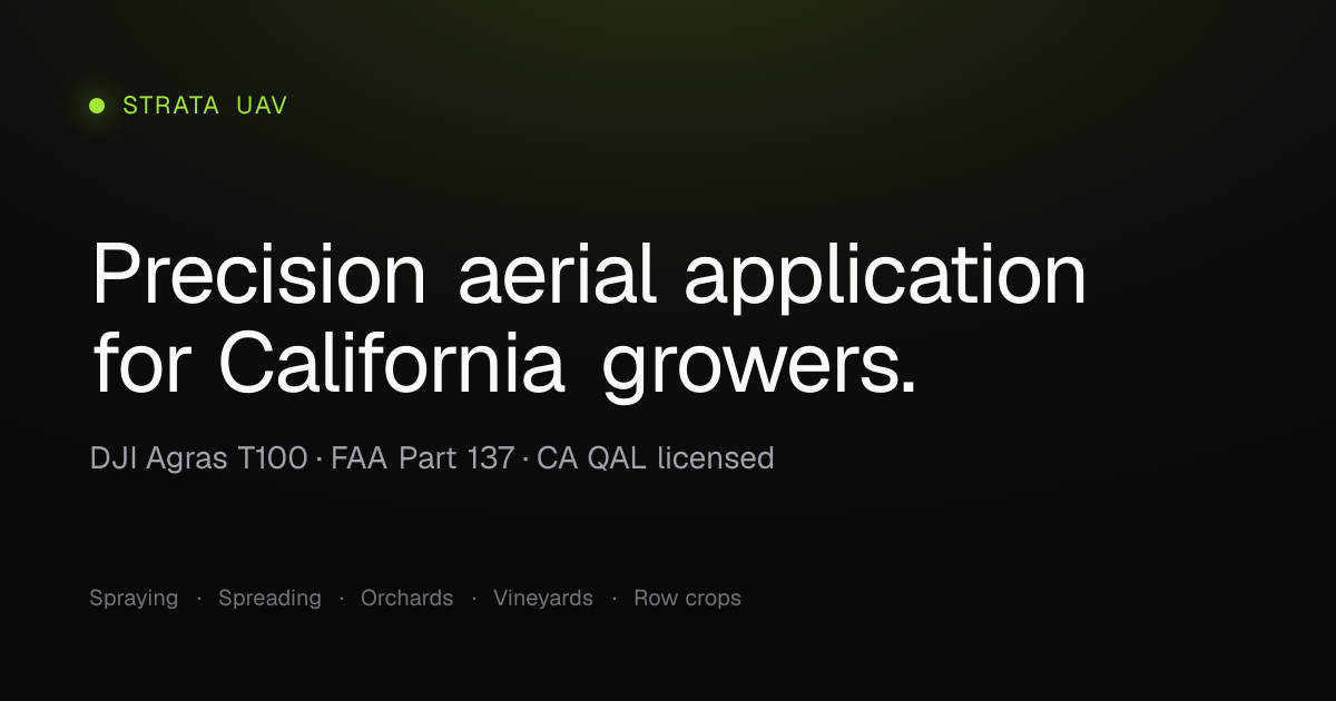 Agricultural Drone Spraying in Southern California | Strata UAV